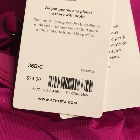 NWT! Athleta Electric Fuchsia Bondi Bra Cup Tankini - Multiple Sizes 🧜‍♂️